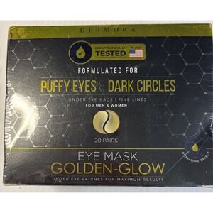 DERMORA Golden-Glow Under Eye Patches (20 Pairs) Rejuvenating Treatment